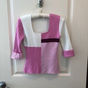 Vertigo Paris Color block Print Top